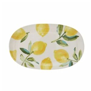 EUC Creative Co-Op Lemon Stoneware Serving Plates (2)